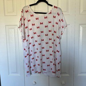 1X Disney Parks Minnie Mouse Bow Tunic Open Back T-Shirt